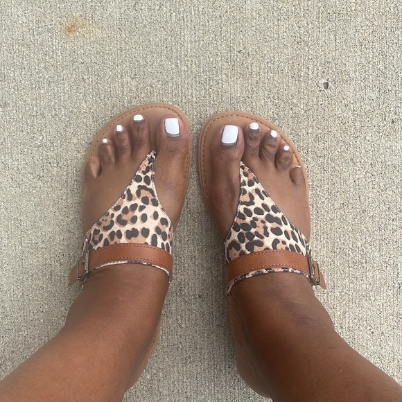 B.O.C. Sandal Mya Womens Animal Print Thong Flat New Sz 9M - Picture 8 of 9